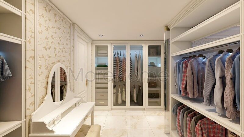 Mẫu bàn trang điểm ấn tượng được làm từ chất liệu gỗ công nghiệp cao cấp