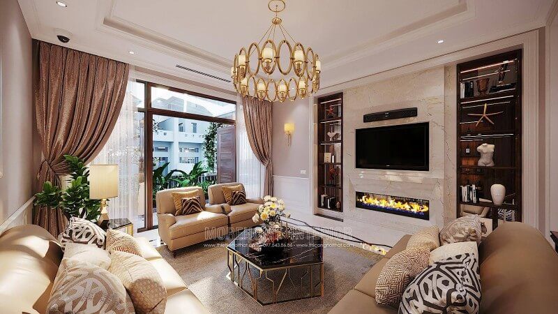 Mẫu đá ốp vách phòng khách đẹp cao cấp